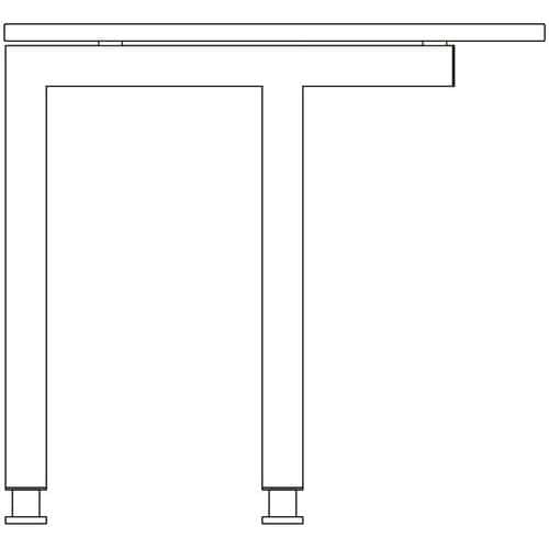 Pieds reculé pour bureau série J - Hammerbacher