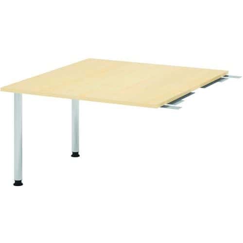 Table de liaison - 2 pieds blancs - 120x130 cm - Hammerbacher