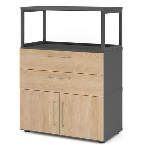 Armoire combi à 3 étagères - Cadre ouvert - Hammerbacher