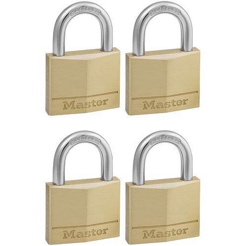 Cadenas à clés en laiton massif - Lot de 5 - Master Lock