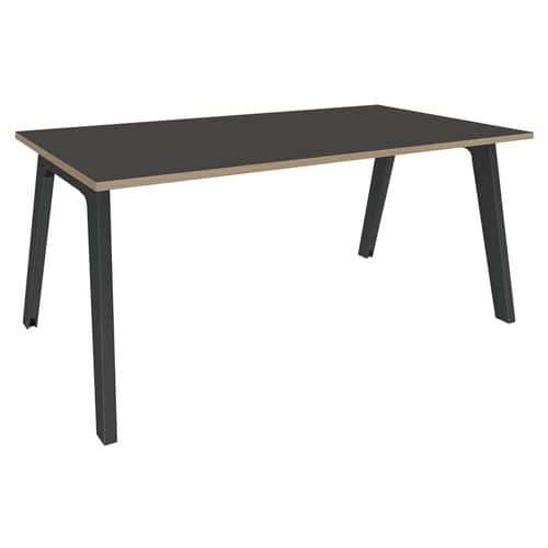 Bureau simple Steel Graphite pied carbone Simmob