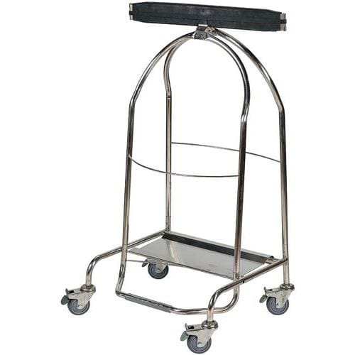 Support sac avec 4 roulettes et freins - inox 304 - Probbax