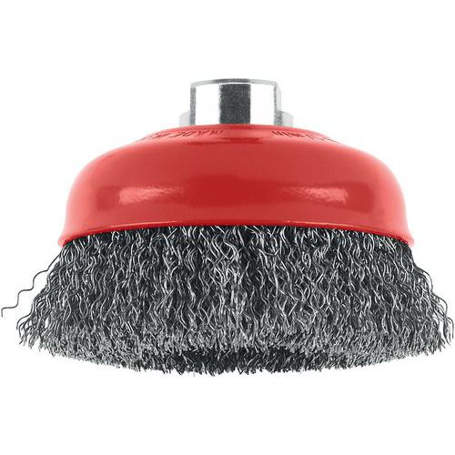 Brosse boisseau diamètre100 acier 0,5