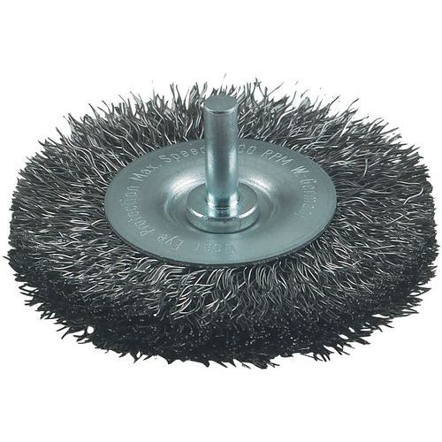 Brosse circulaire diamètre 75mm à fils acier