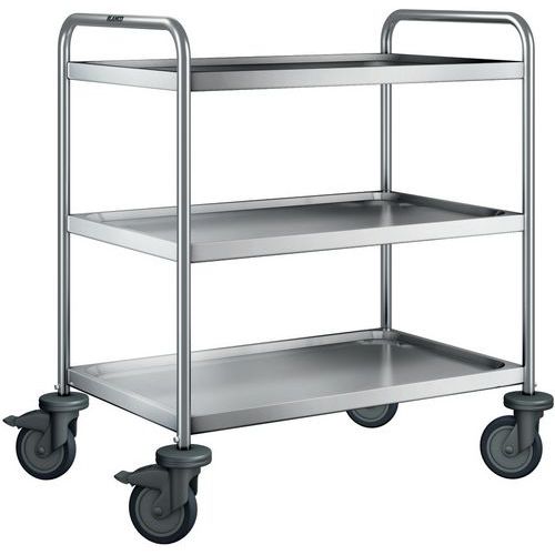 Chariot de service SW 8 x 5-3 avec roues en plastique_Blanco