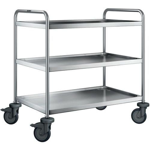 Chariot de service SW 9 x 6-3 avec roues en plastique_Blanco