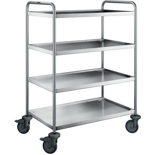 Chariot de service SW 9 x 6-4 avec roues en plastique_Blanco