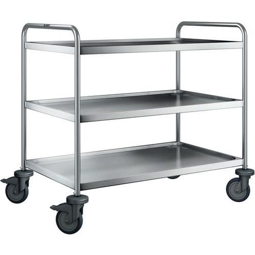 Chariot de service SW 10 x 6-3 BASIC avec roues en plastique_Blanco