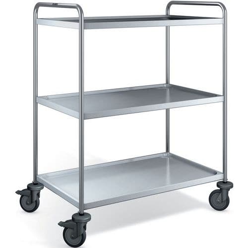 Chariot de service SW 10x6-3 BASIC GDD avec roues en plastique_Blanco