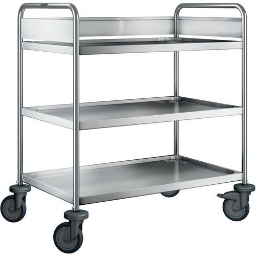 Chariot de débarrassage ARW 9 x 6-3 avec roues en plastique_Blanco