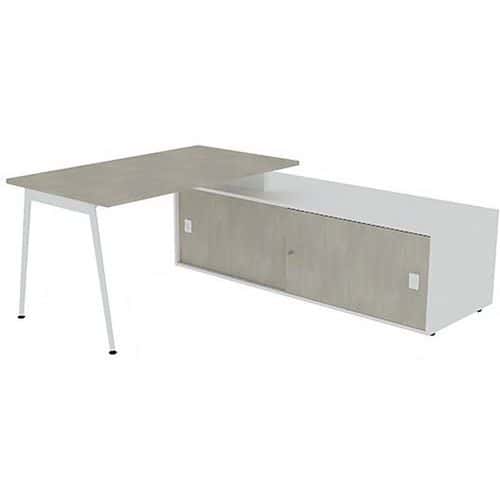 Bureau avec plateau 140x80 cm Solal - Quadrifoglio