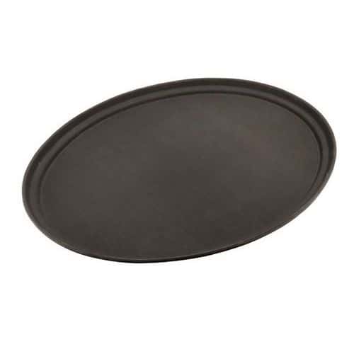 Plateau oval en polypropylène noir