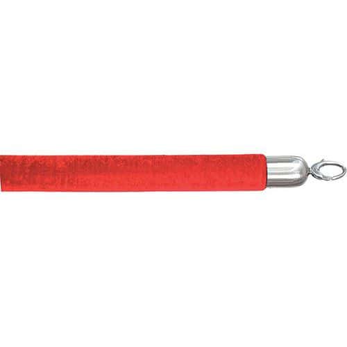 Corde velour en inox/argenté