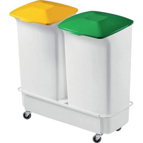 Chariot de recyclage DURABIN avec bacs de 40 litres - Durable