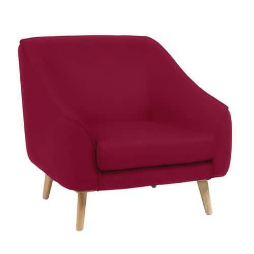 Fauteuil AYA enduit PVC non feu M1 pied bois GGI