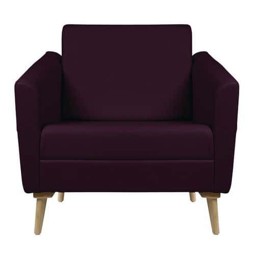 Fauteuil Wind dos haut pied bois GGI