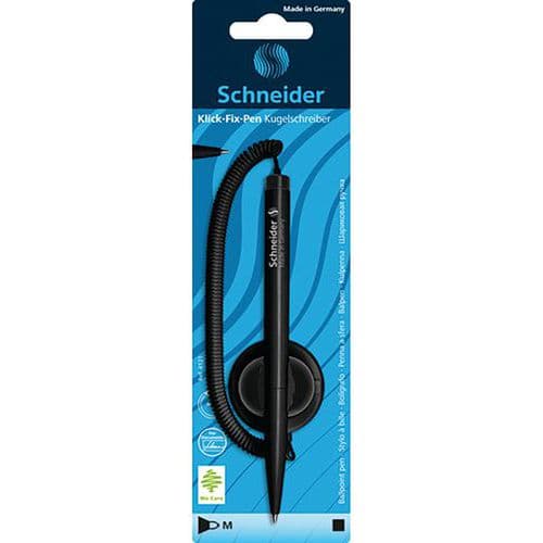 Stylo avec chainette - Klick-fix - noir - Schneider