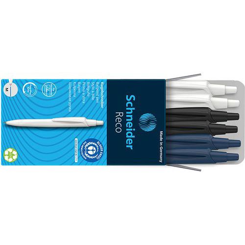 Stylo à bille - Reco - 6 pcs assorties - Schneider