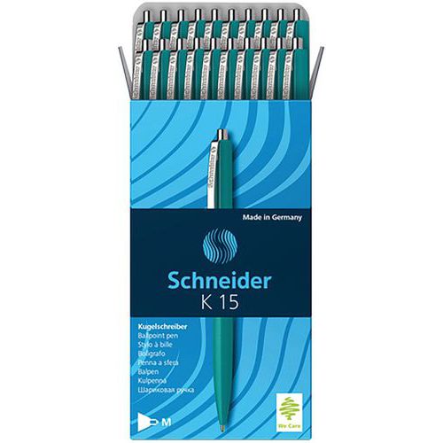 Stylo bille - K15 - vert - 20 pcs - Schneider