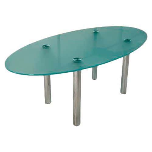 Table de réunion d'occasion ovale 100x200x73 cm