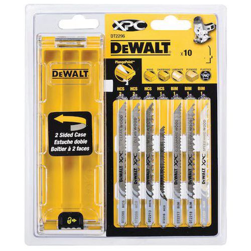 Coffret 10 lames pour bois avec boîte de rangement DT2296-QZ - Dewalt