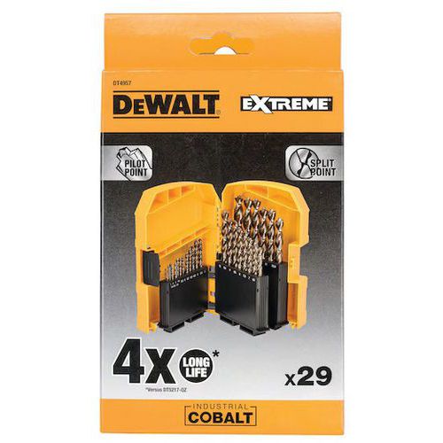 Coffret 29 forets métal Extreme Cobalt HSS-CO - Dewalt