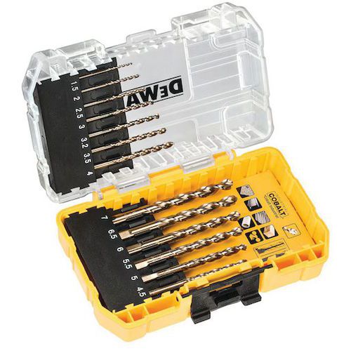 Coffret plastique de 13 forets métal Extreme Cobalt HSS-CO - Dewalt