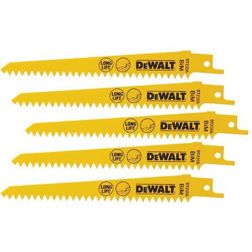 Lame de scie sabre BiM pour application spéciale - Lot de 5 - Dewalt