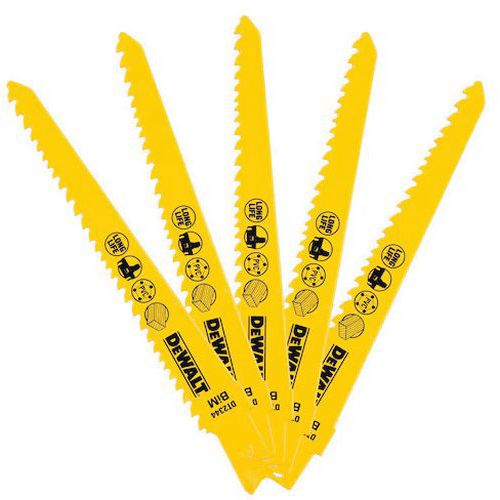 Lame de scie sabre BiM pour la coupe du bois - Lot de 5 - Dewalt