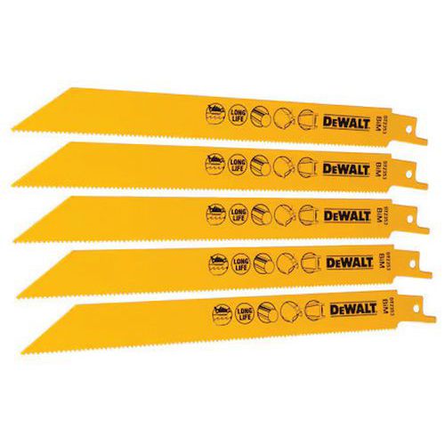 Lame de scie sabre BiM pour la coupe du métal - Lot de 5 - Dewalt