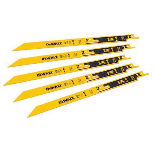 Lame de scie sabre sécable BiM pour métal - Lot de 5 - Dewalt