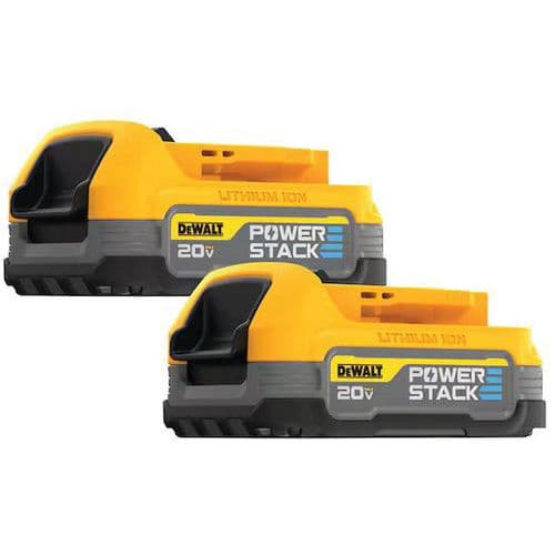 Pack 2 batteries POWERSTACK XR 18V 1.7Ah Li-Ion - Dewalt