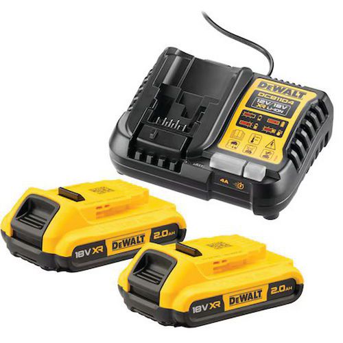 Pack 2 batteries XR 18V 2Ah Li-Ion avec chargeur - Dewalt