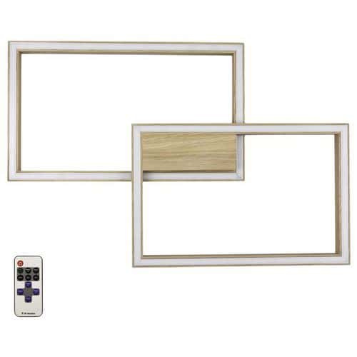 Plafonnier en chêne huilé- double rectangle-Ramme