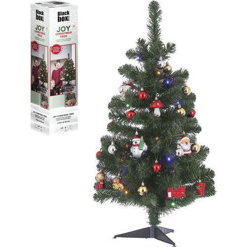 Sapin de noël Joy - vert led multicolore avec 26 ornements