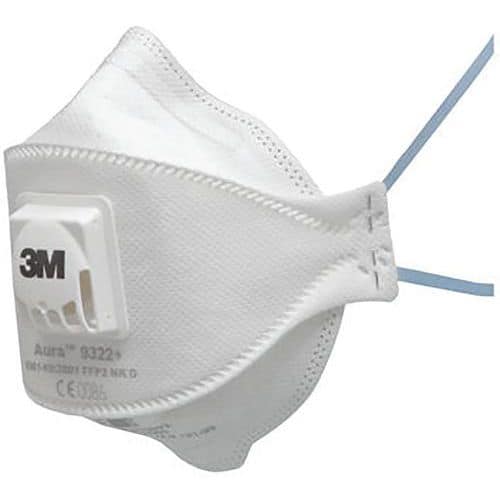 Masque 3M™ Aura™ 9322+ FFP2 NR D avec soupape Cool Flow™ - 3M