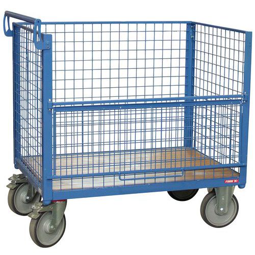 Chariot conteneur grillagé - 500 kg - FIMM