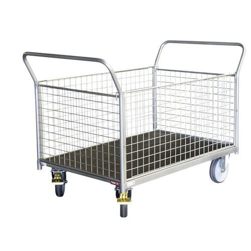 Chariot 2 dossiers + 2 ridelles grillagés - 500 kg  - FIMM