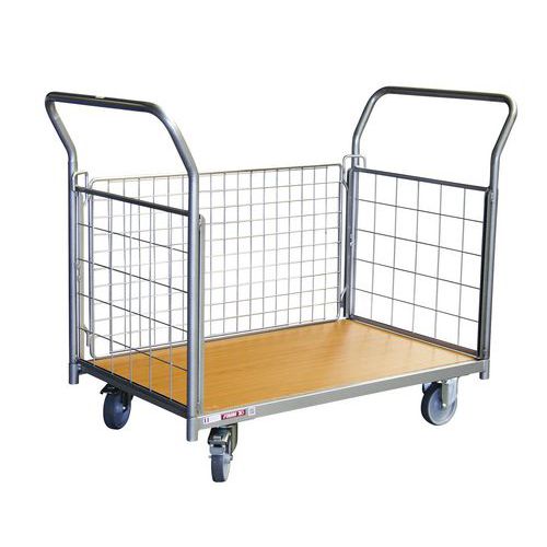 Chariot grillagé 2 dossiers + 1 ridelle - 250 kg  - FIMM