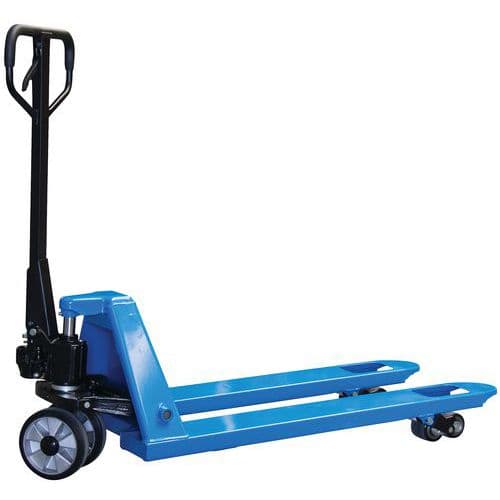 Transpalette manuel 2500 kg fourches 1150 mm galets nylon - FIMM