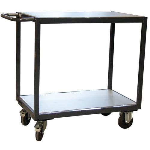 Servante 200 kg plateaux 850x500 mm mélaminé gris - FIMM