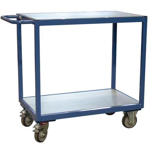 Servante 250kg plateaux 850x500 mm mélaminé avec barre de renfort - FIMM