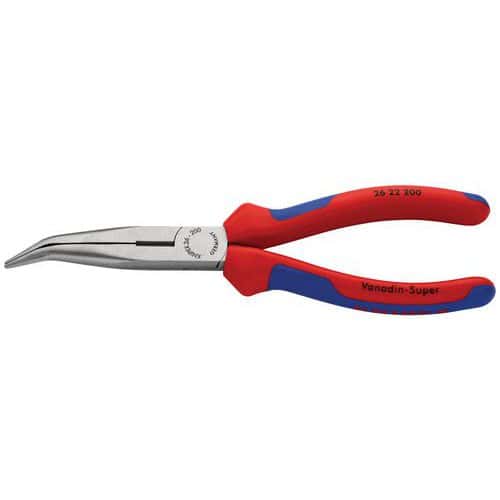 Pince à bec demi-rond avec tranchant  - Knipex