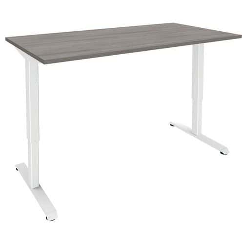 Bureau électrique chêne gris/blanc Nivo