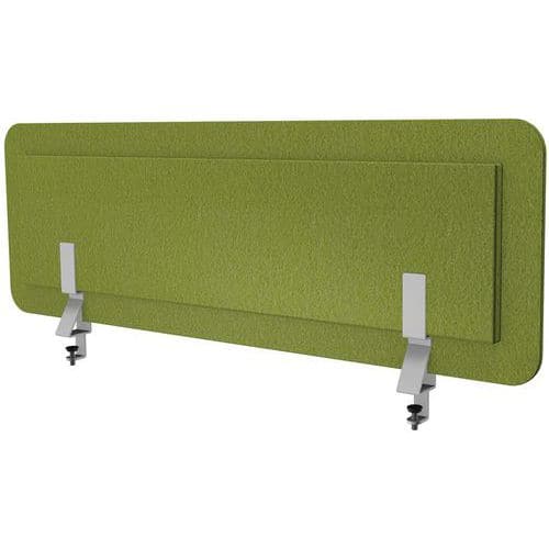 Ecran acoustique vert chartreux + pinces bureau seul