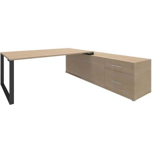 Bureau L180xP100 cm sur console droite 200x60 cm