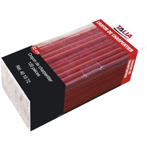 Crayon de charpentier - Rouge - Lot de 120 - Taliaplast