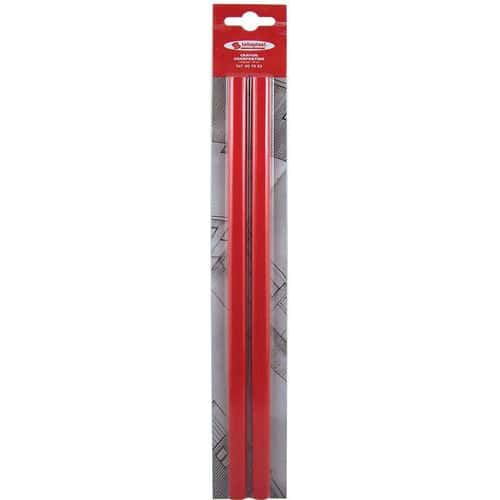 Crayon de charpentier - Rouge - Lot de 2 - Taliaplast