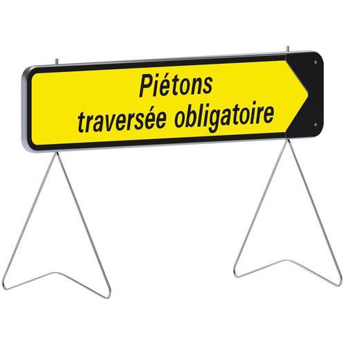 KD Piétons traversée obligatoire - flèche amovible - Taliaplast