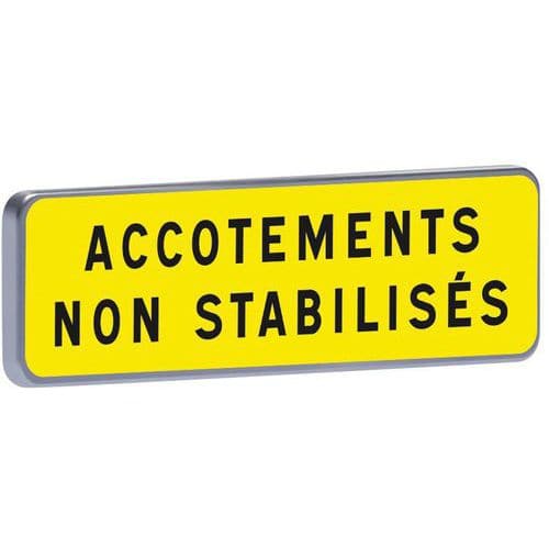 Panonceau KM9 Accotements non stabilisés - Taliaplast